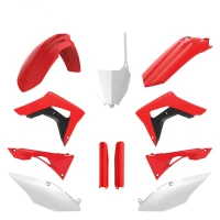 POLISPORT КОМПЛЕКТ ПЛАСТІКОВ (ПОВНИЙ KIT) HONDA CRF 250RX '19-'21; CRF 450RX '17-'20 W КОМПЛЕКТІ TABLICA ПЕРІД (8667200002) I КРИШКИ AMORTYZAROROW (8351900003) КОЛІР ЧЕРВОНИЙ ЧОРНИЙ