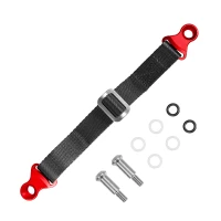BIKETEC РЕМІНЬ DO WYCIAGANIA МОТОЦИКЛА ПІД JAPONSKIE C-1 WRAZ ZE БОЛТАМИ 350CM X 2,5MM X 25MM  КОЛІР МАТЕРІАЛ ЧОРНИЙ, MATEAL ЧЕРВОНИЙ
