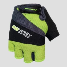 POLEDNIK РУКАВИЦІ / РУКАВИЦІ ВЕЛОСИПЕДІВ / MTB (БЕЗ PALCOW) МОДЕЛЬ BS BABY (DZIECIECE / KID / JUNIOR) КОЛІР ЗЕЛЕНИЙ FLUO/CZARNY РОЗМІР 4