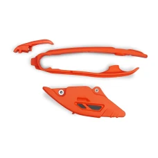 UFO КОМПЛЕКТ КРІПЛЕННЯ + НАПРАВЛЯЮЧА ЛАНЦЮГА KTM SX/SXF(SX-F) 125/250/300/350/450F 2023 КОЛІР КОЛІР ПОМАРАНЧ (KT05017001 + KT05018001)