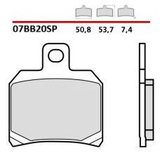 BREMBO 2026/03 КОЛОДКИ ДИСКОВІ ТОРМОЗНІ KH266 SINTER SP (SPIEK METALICZNY) ЗАД (ECE R90)