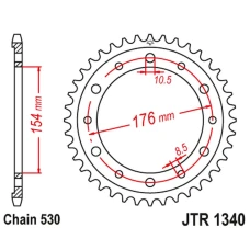 ЗАДНЯ ЗІРКА JR 4434 43 HONDA VFR750, VFR800 V-TEC '02-'14, VFR800X CROSSRUNNER '11-'15 (443443JTZBK) (LANC. 530) КОЛІР ЧОРНИЙ
