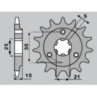 ЗАДНЯ ЗІРКА GROSSKOPF 823 12 HUSQVARNA 125/240/250/350/400/430/500 '83-'89, HUSABERG FC/FE 350 '96-'01, FC/FE 400 '96-'03, FE 501 '96-'01, FE 600 '96-'01 (LANC. 520) (JTF823.12)