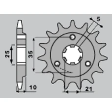 ЗАДНЯ ЗІРКА GROSSKOPF 823 12 HUSQVARNA 125/240/250/350/400/430/500 '83-'89, HUSABERG FC/FE 350 '96-'01, FC/FE 400 '96-'03, FE 501 '96-'01, FE 600 '96-'01 (LANC. 520) (JTF823.12)