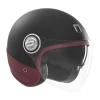 NOX ПРЕМІУМ-КЛАС ШОЛОМ ВІДКРИТИЙ JET HERITAGE LEATHER КОЛІР ЧОРНИЙ MAT\/CZERWONY РОЗМІР L - зображення 1