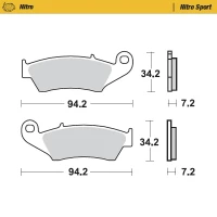 MOTO-MASTER NITRO RACING BRAKEPADS HONDA: CR 125-250-500, CRF 450, XR 400-600-6