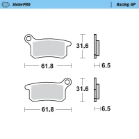 MOTO-MASTER BRAKEPADS KTM 65 '02-22