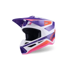 ALPINESTARS ШОЛОМ S-M3 HEAT WHIT/PURPLE/PINK L