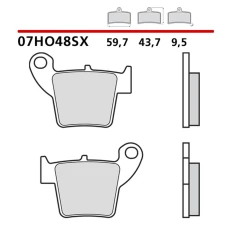 BREMBO 2026/06 КОЛОДКИ ДИСКОВІ ТОРМОЗНІ KH346  RACING ВИКЛЮЧЕНИЙ ROAD / СУПЕР MOTARD SINTER SX (SPIEK METALICZNY)