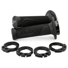 DOMINO ПЕРЕМИКАЧІ (GRIPY) ВИКЛЮЧЕНИЙ ROAD D-LOCK (Z ADAPTERAMI ROLGAZU - KTM, HUSQVARNA, GASGAS, HONDA, KAWASAKI, SUZUKI, YAMAHA) КОЛІР ЧОРНИЙ