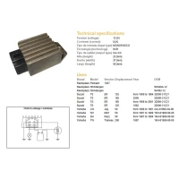 DZE РЕГУЛЯТОР НАПРУГИ SUZUKI TS 125ER '90-'94, YAMAHA JOG50 (1KH-81960-00-00, 32800-31C21) (SH582-12, SH649A-12) 12V/18A