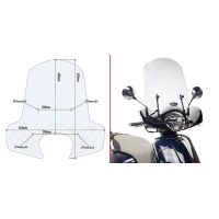 KAPPA СТІКЛО KYMCO LIKE 125 (17-18) PRZEZROCZYSTA 49,5 X 65,5 CM - POTRZEBNE КРІПЛЕННЯ A6109AK