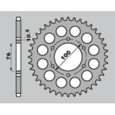 ЗАДНЯ ЗІРКА JR 816 43 SUZUKI GSX 1100F '88-'96, GSX-R 1100 '89-'00, SUZUKI GS 550 '79-'88, GSX 750 '83-'03, FR 900RR '94-'00