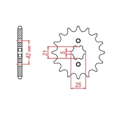ПЕРЕДНЯ ЗІРКА MTX PARTS CHT 350 14 HONDA XR 600R '91-'00, TRX 400EX /X '05-'14 (JTF1309.14) (LANC. 520)