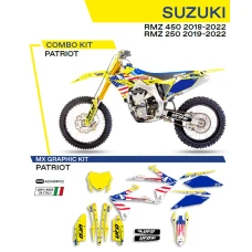 UFO КОМПЛЕКТ НАЛІПОК (OKLEIN) SUZUKI RMZ 250 '19-'22; RMZ 450 '18-'22 PATRIOT КОЛІР ЖОВТИЙ