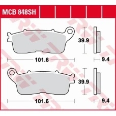 TRW LUCAS ZF КОЛОДКИ ДИСКОВІ ТОРМОЗНІ KH636 SINTER STREET HONDA VFR 1200F '10-'16, VFR 1200X CROSSTOURER '12-, ЗАД
