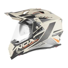 ШОЛОМ NOX OFFROAD/TRAIL DUOSPORT (ПОДВІЙНОГО ПРИЗНАЧЕННЯ) N312 TRACK З СКЛОМI БЛЕНДА, КОЛІР ОРАНЖЕВИЙ/ПІСОЧНИЙ МАТОВИЙ, РОЗМІР M