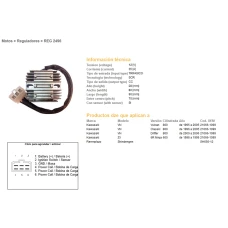 DZE РЕГУЛЯТОР НАПРУГИ KAWASAKI VN800 95-05, CLASSIC 96-05, DRIFTER 00-06, ZX6R 98-99 (35A) (ESR263) (OEM:21066-1099) (SH650-12)