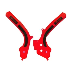 RACETECH КРИШКИ РАМИ (КОМПЛЕКТ) BI-MATERIAL СУПЕР GRIP GAS GAS MC/MC-F/EC/EC-F 125/250/300/350/450 '21 КОЛІР ЧЕРВОНИЙ ЧОРНИЙ