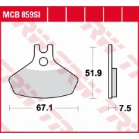 TRW LUCAS КОЛОДКИ ДИСКОВІ ТОРМОЗНІ KH468 SINTER OFFROAD CAN-AM DS. 450 08-15, ПЕРІД (АКЦІЯ)