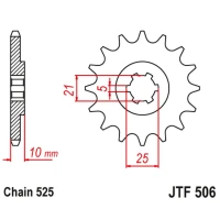 ПЕРЕДНЯ ЗІРКА JR CHT 506 14 KAWASAKI S1 250 '73-75' KH 250 '75-82' (50614JT) (LANC. 525) ПІД ЗАМОВЛЕННЯ
