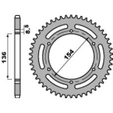 ЗАДНЯ ЗІРКА PBR 4546 47 BMW G650 X-CHALLENGE / X-COUNTRY (07-08) (JTR9.47) (LANC. 520)