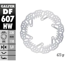 GALFER 2024/01 ДИСК ТОРМОЗНИЙ ЗАД KTM SX/EXC/LC4 HUSABERG,HUSQVARNA,GAS GAS (220X110X5MM) SHARK WAVE ENDURO MOTOCROSS