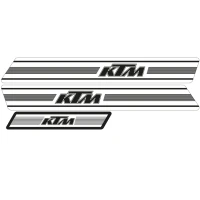 TECNOSEL (BLACKBIRD) КОМПЛЕКТ НАЛІПОК (OKLEIN) KTM GS '74-'76, REPLICA OEM KTM, КОЛІР БІЛИЙ TLO