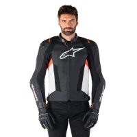 ALPINESTARS ШКІРА КУРТКА MISSILE V3 BLACK/WHITE/RED FLUO 54