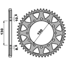 ЗАДНЯ ЗІРКА PBR 860 47 C45 YAMAHA YZF 600 R (97-03), FZR 1000 (JTR859.47) (LANC. 530)