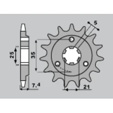 ПЕРЕДНЯ ЗІРКА CHT 437 15 SUZUKI DR 600/650 (437-15) (JTF437.15)