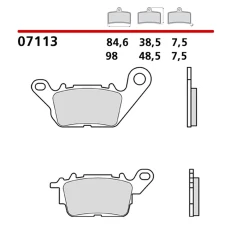 BREMBO 2026/03 КОЛОДКИ ДИСКОВІ ТОРМОЗНІ KH694 SCOOTER КАРБОН CERAMIC CC (POLMETALICZNE) ПЕРІД/ЗАД (ECE R90)