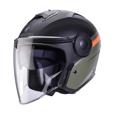 CABERG ШОЛОМ ВІДКРИТИЙ JET Z БЛЕНДА МОДЕЛЬ SOHO ZEPHYR КОЛІР CZARNY/ZIELONY/POMARANCZOWY МАТОВА РОЗМІР L