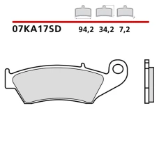 BREMBO 2026/06 КОЛОДКИ ДИСКОВІ ТОРМОЗНІ KH185 ВИКЛЮЧЕНИЙ ROAD SINTER SD (SPIEK METALICZNY) (ECE R90)