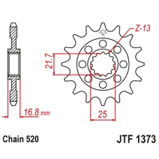 JT ЗІРОЧКА ПЕРІД 2042 16 HONDA NC 750X/S/DCT '14-'15, INTEGRA 750 DCT '14-'15 (204216JT) (LANC. 520)