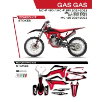UFO КОМПЛЕКТ НАЛІПОК (OKLEIN) GAS GAS MC 125 '21-'22; MC 250 '22; MCF 250/350/450 '21-'22 STOKES КОЛІР ЧОРНИЙ
