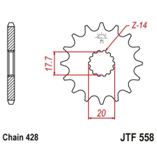 JT ЗІРОЧКА ПЕРІД 577 20 YAMAHA DT 125R '93-'06 (57720JT) (LANC. 428)