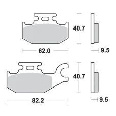 SBS АКЦІЯ КОЛОДКИ ДИСКОВІ ТОРМОЗНІ KH307 OFF-ROAD SINTER КОЛІР ЗОЛОТИЙ