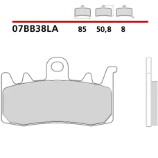 BREMBO 2026/03 КОЛОДКИ ДИСКОВІ ТОРМОЗНІ KH630 SINTER LA (SPIEK METALICZNY) ПЕРІД (ECE R90)