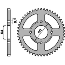 ЗАДНЯ ЗІРКА PBR 834 35 F YAMAHA TTR 90 '00-'05, TTR 110 '11-'21 (JTR834.35) (LANC. 420) (STD.)