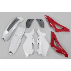 UFO КОМПЛЕКТ ПЛАСТІКОВ HUSQVARNA CR 125/250 2T '06-08 КОЛІР OEM '06 (BIALY/SZARY/CZERWONY) (HU603E999)