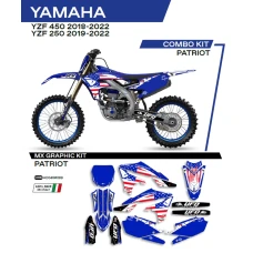 UFO КОМПЛЕКТ НАЛІПОК (OKLEIN) YAMAHA YZF 250 '19-'22; YZF 450 '18-'22 PATRIOT КОЛІР СИНІЙ