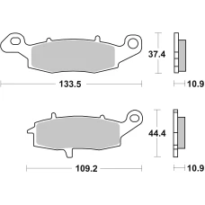 SBS BRAKEPADS SINTERED ЗАДНЬОЇ