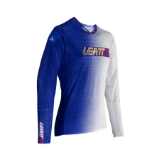 LEATT (НОВИНКА 2024) СОРОЧКА ROWEROWA (DZIECIECA) MTB GRAVITY 4.0 JUNIOR JERSEY ULTRABLUE КОЛІР NIEBIESKI/BIALY РОЗМІР S (120-130CM)