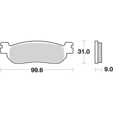 SBS АКЦІЯ КОЛОДКИ ДИСКОВІ ТОРМОЗНІ KH275 STREET EXCEL/RACING SINTER КОЛІР ЗОЛОТИЙ ПІДХОДИТЬ DO: YAMAHA TW125 ПЕРІД, YAMAHA R1/R6 ЗАД
