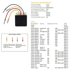 DZE РЕГУЛЯТОР НАПРУГИ POLARIS 500 98-02 (OEM 4060173) (ESR951)
