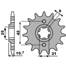 ПЕРЕДНЯ ЗІРКА PBR CHT 338 17 18NC HONDA CB 650 79-84 (+1) (JTF338.17) (LANC. 530)