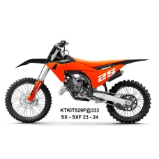 UFO 2025/04 КОМПЛЕКТ ПЛАСТІКОВ (ПОВНИЙ KIT) Z OSLONAMI ТЕЛЕСКОПІЧНИЙ (АМОРТИЗАТОРІВ) KTM SX 125 / 250 / 300 TBI '23-'24, SX-F 250 / 350 / 450 '23-'24 КОЛІР КОЛІР ПОМАРАНЧ / ЧОРНИЙ
