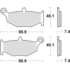 TRW LUCAS КОЛОДКИ ДИСКОВІ ТОРМОЗНІ KH419 SINTER STREET SUZUKI GSR / GSXR 600 06-10, GSXR 750 06-10, DL 1000 14-, B-KING 1300 07-10, GSX 1300 HAYABUSA 08-17, ЗАД
