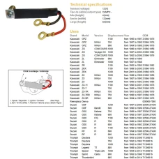 DZE РЕГУЛЯТОР НАПРУГИ SUZUKI GSF/GSX/GSXR, YAMAHA FZR 1000 KAWASAKI GPZ 900/1000/1100, ZZR1100/1200, ZRX1100/1200 (ESR025)